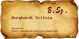 Burghardt Szilvia névjegykártya